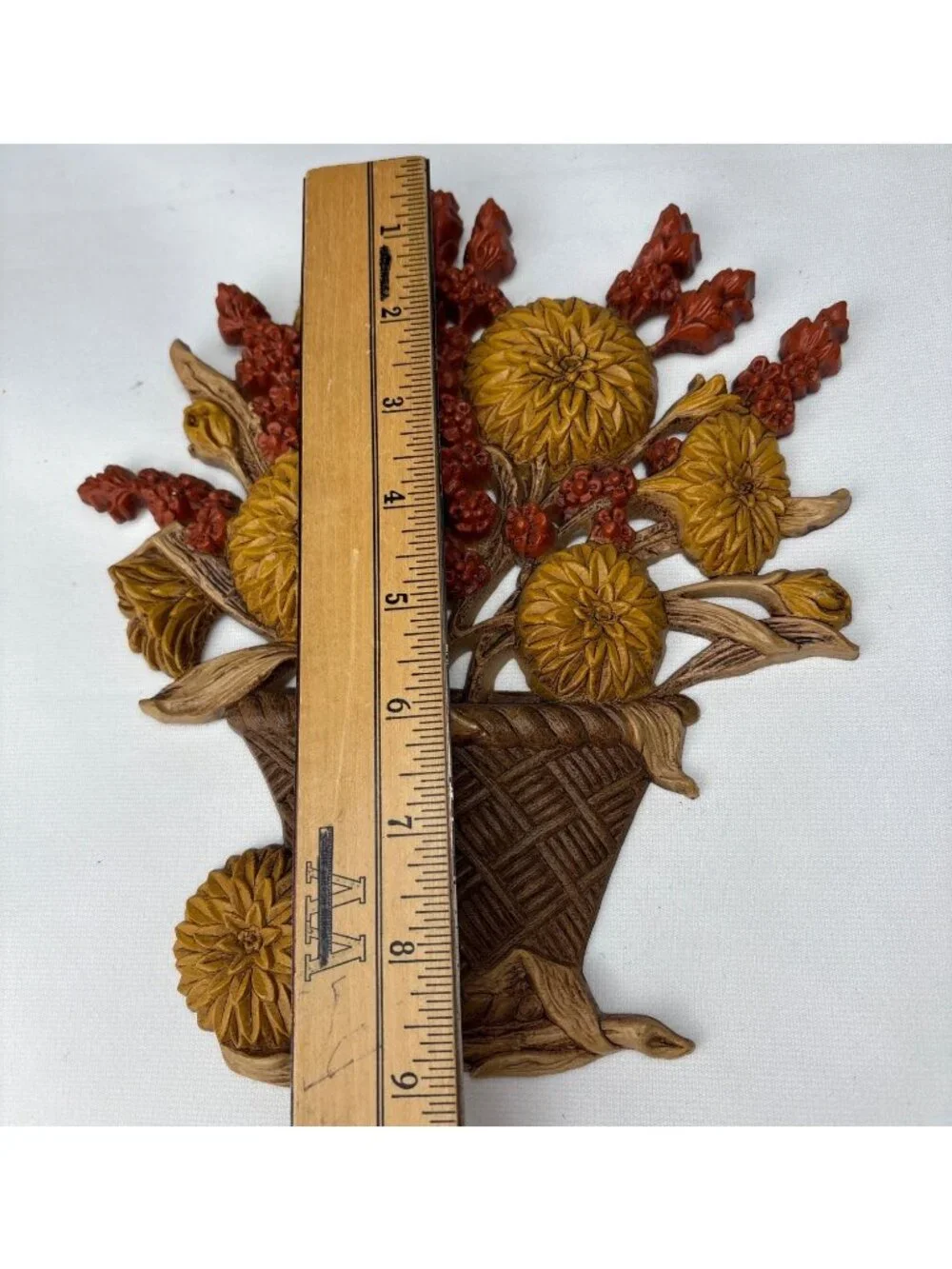 Burwood Basket of Flowers Wall Hanging 2006 - Yellow & Red Floral Decor